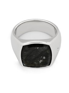 TOM WOOD - Sõrmus Cushion Black Larvikite - SILVER | Stockmann