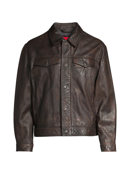 HUGO - Lerano-nahkatakki - 903 BROWN OVERFLOW | Stockmann - photo 1
