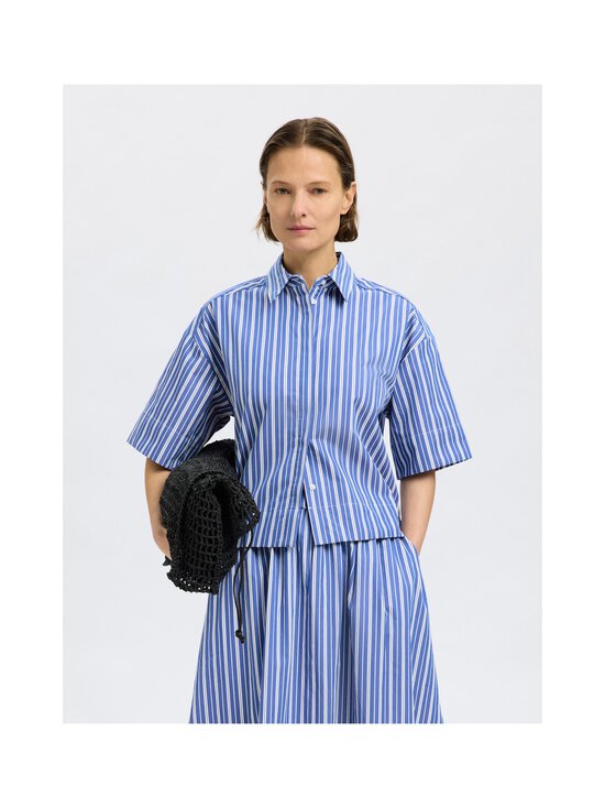 Selected - SlfFia kreklblūze - DAZZLING BLUE STRIPES:BRIGHT WHITE | Stockmann - photo 4