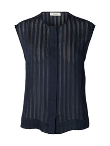 Selected - SlfToran Regular svītraina kreklblūze - DARK SAPPHIRE STRIPES:STRIPES | Stockmann