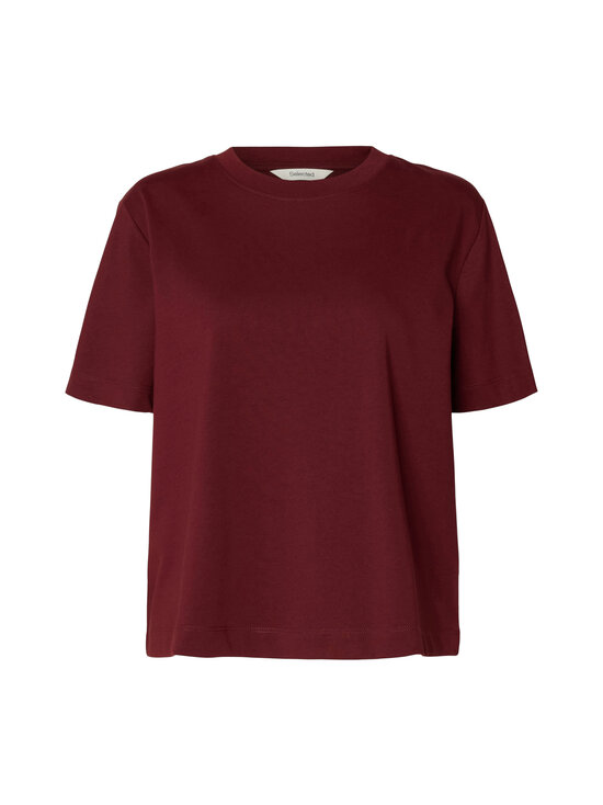 Selected - SlfEssential Boxy t-paita - TAWNY PORT | Stockmann - photo 1
