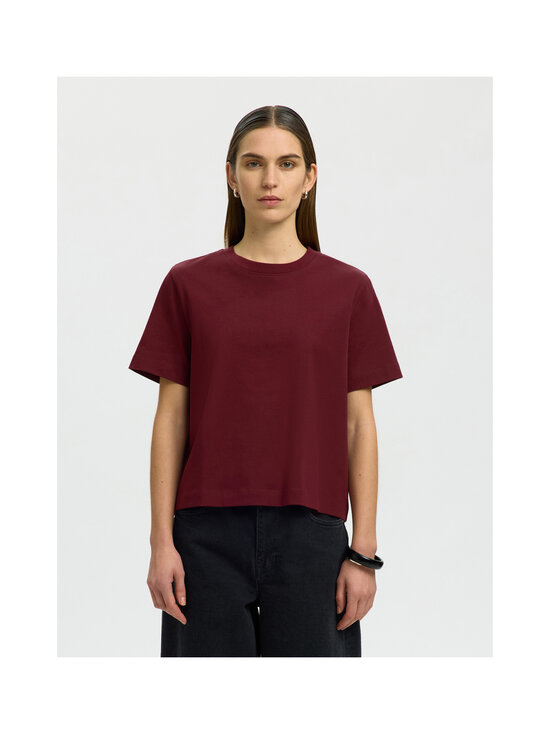 Selected - SlfEssential Boxy t-paita - TAWNY PORT | Stockmann - photo 2
