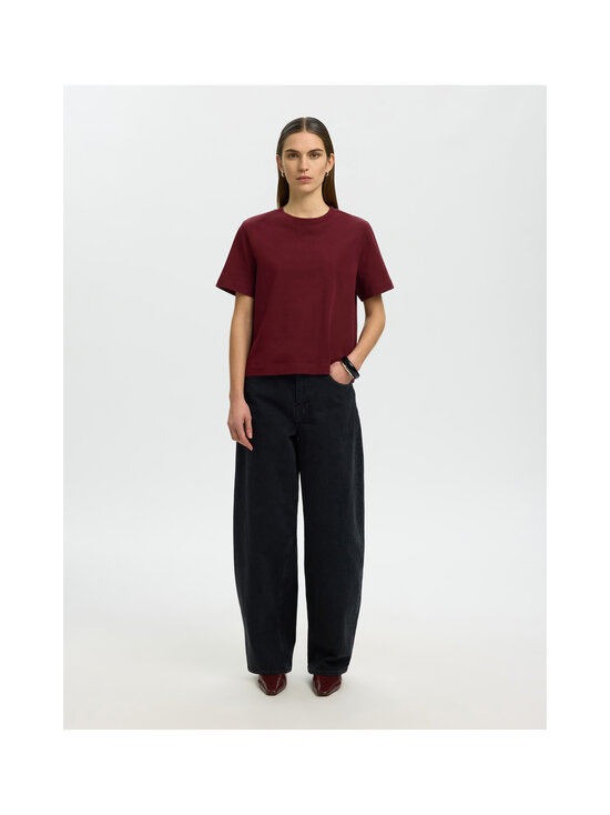 Selected - SlfEssential Boxy t-paita - TAWNY PORT | Stockmann - photo 4