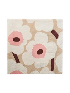 Marimekko - Unikko-lautasliina 24 cm, 20 kpl - BEIGE, PINK | Stockmann