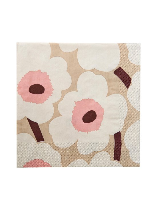 Marimekko - Unikko-lautasliina 24 cm, 20 kpl - BEIGE, PINK | Stockmann - photo 1