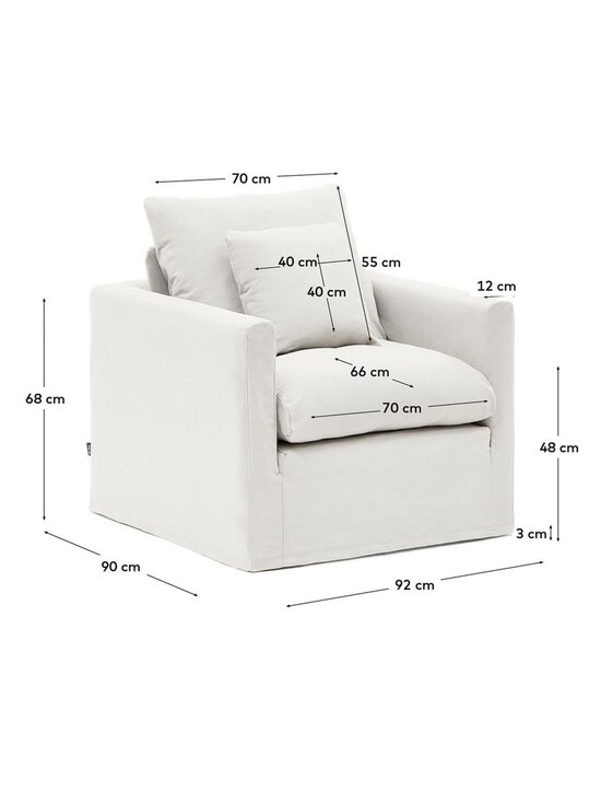 Kave Home - Nora-nojatuoli - VALKOINEN | Stockmann - photo 4