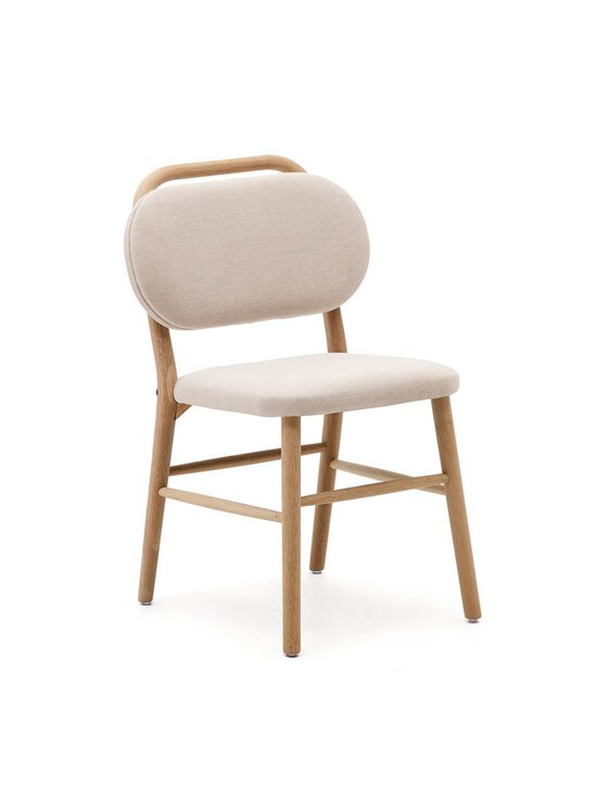 Kave Home - Helda-tuoli chenille-kangas / tammi - BEIGE | Stockmann - photo 1