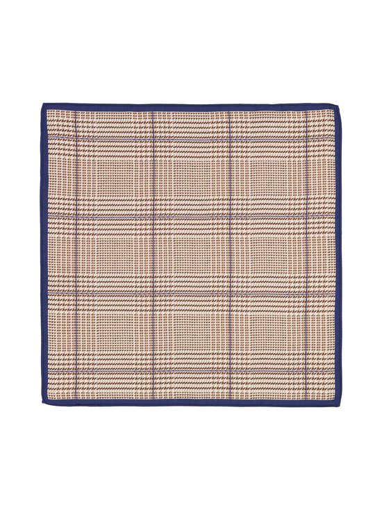 Stockholm Kravatt - Prince Of Wales Check -silkkitaskuliina - 3 BLUE / BEIGE | Stockmann - photo 1