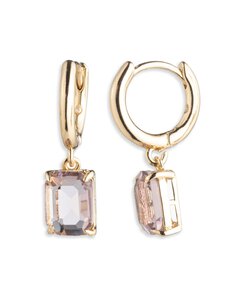 Lauren Ralph Lauren - Huggie Drop -korvakorut - GLD/ANTQ PINK | Stockmann