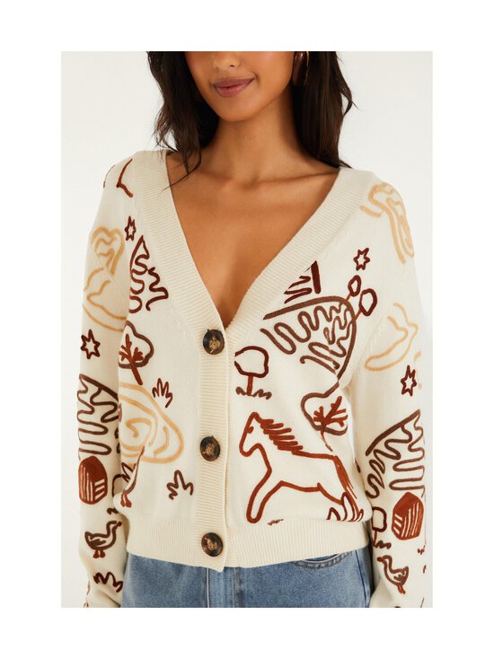 Farm Rio - Countryside Cornelli -villaneuletakki - L0025 OFF-WHITE | Stockmann - photo 3