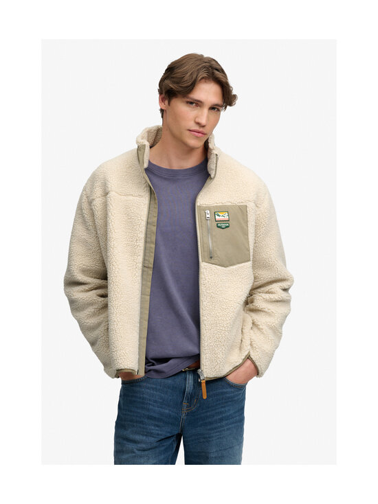 Superdry - Fliisjakk Mountain Full Zip - M8L OVERCAST BEIGE/SILVER SAGE | Stockmann - photo 3