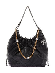 Tory Burch - Nahast kott Fleming Distressed Mini Hobo - BLACK | Stockmann