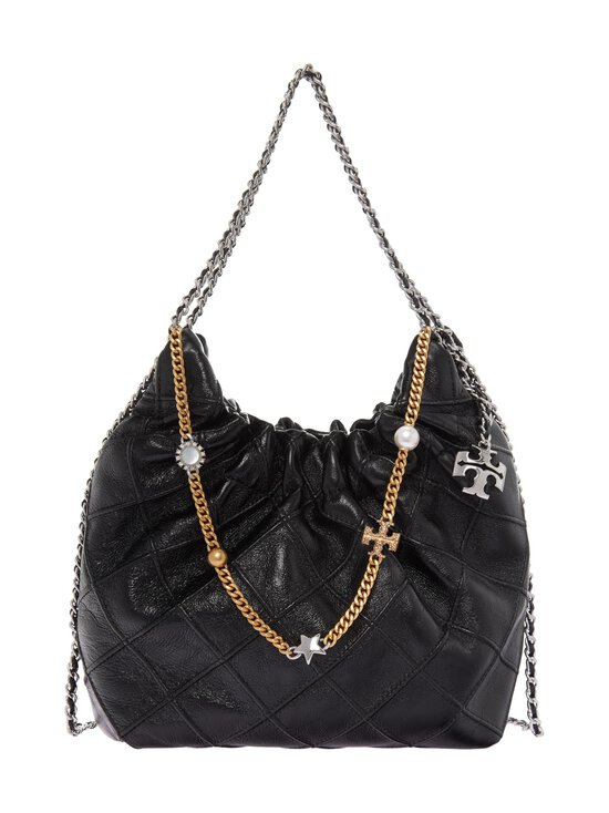 Tory Burch - Nahast kott Fleming Distressed Mini Hobo - BLACK | Stockmann - photo 1