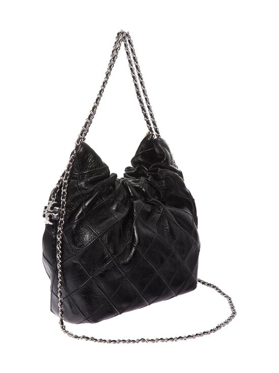 Tory Burch - Nahast kott Fleming Distressed Mini Hobo - BLACK | Stockmann - photo 2