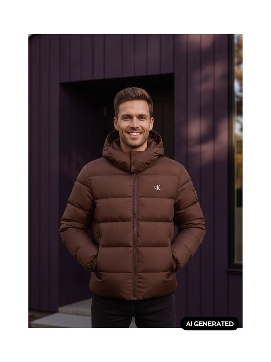Calvin Klein Jeans - Zip Off Hood Down Puffer -toppatakki - WFM BROWN CORK | Stockmann - photo 7