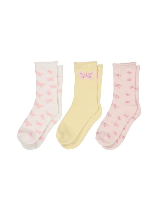 Bogi - Sokid Cipa, 3-paari - PINK/WHITE/YELLOW | Stockmann - photo 2