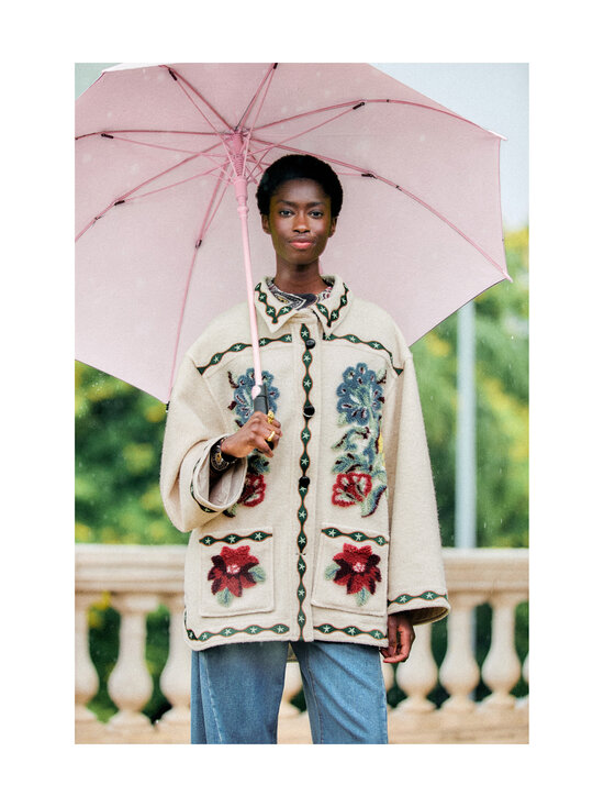 Farm Rio - Lunar Boho Cropped Fleece -takki - L0088 CREAM | Stockmann - photo 5
