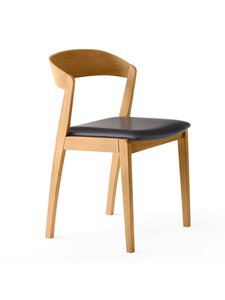 Skovby Möbelfabrik - #825-tuoli, musta nahka/lakattu tammi - MUSTA,TAMMI | Stockmann