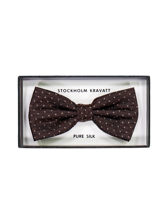 Stockholm Kravatt - Dot Check -silkkirusetti - 22 BROWN | Stockmann - photo 1