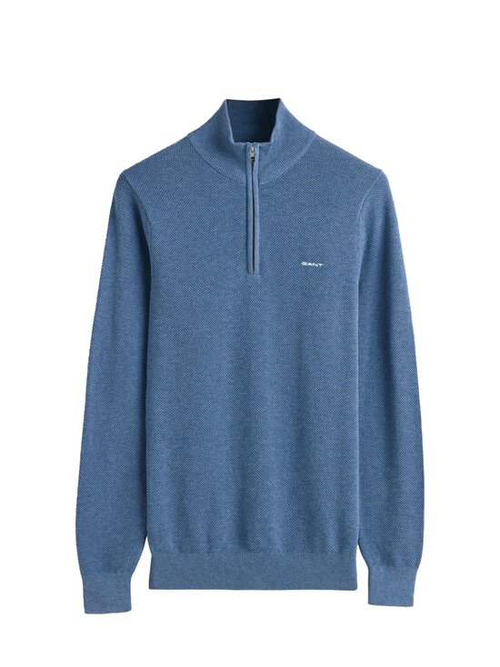 GANT - Piqué Half-Zip Sweater džemperis - 906 DENIM BLUE MELANGE - photo 1 GANT - Piqué Half-Zip Sweater džemperis - 906 DENIM BLUE MELANGE | Stockmann - photo 1
