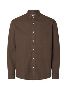 Selected - SlhRegNoah Brushed krekls - DEMITASSE DETAIL:TWISTED - MOREL | Stockmann