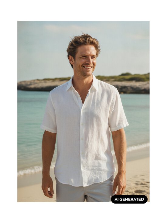 Selected - SlhRegClay Linenblend -kauluspaita - BRIGHT WHITE | Stockmann - photo 2