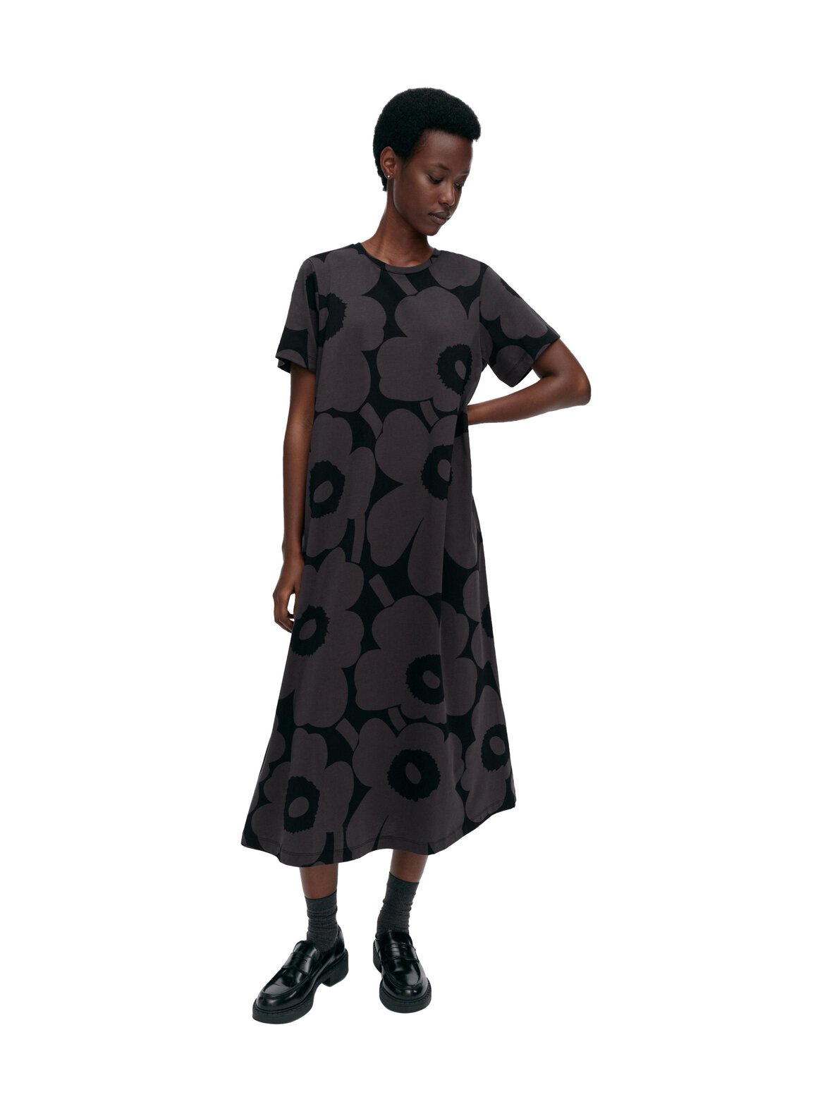 Pisteinen Unikko Jersey -mekko