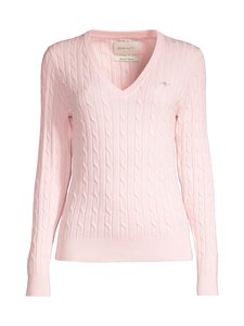 GANT - Stretch Cotton -palmikkoneulepusero - 632 SALMON GANT - Stretch Cotton -palmikkoneulepusero - 632 SALMON | Stockmann