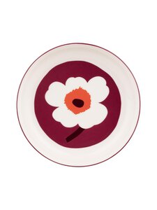 Marimekko - Oiva Unikko -lautanen 20,5 cm - 133 WHITE, BURGUNDY, RED | Stockmann