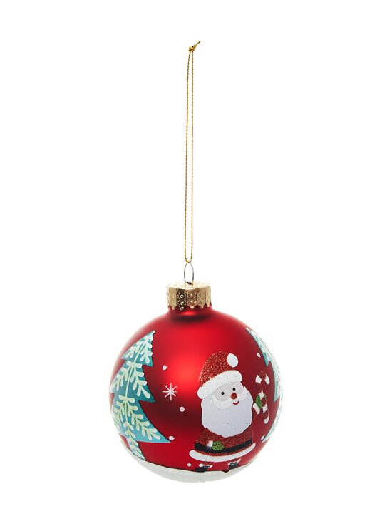 Casa Stockmann - Jõuluehe Glass Ball Santa Pattern - RED | Stockmann - photo 1