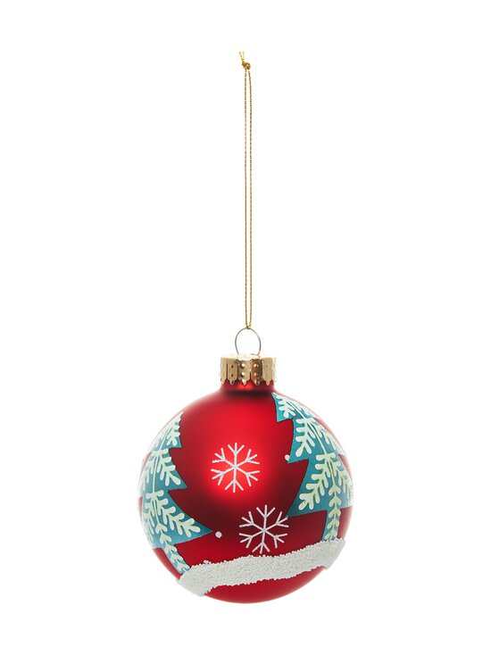 Casa Stockmann - Jõuluehe Glass Ball Santa Pattern - RED | Stockmann - photo 2
