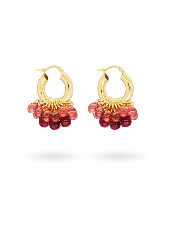 Annele - L-O-V-E stikla auskari - RED | Stockmann - photo 2