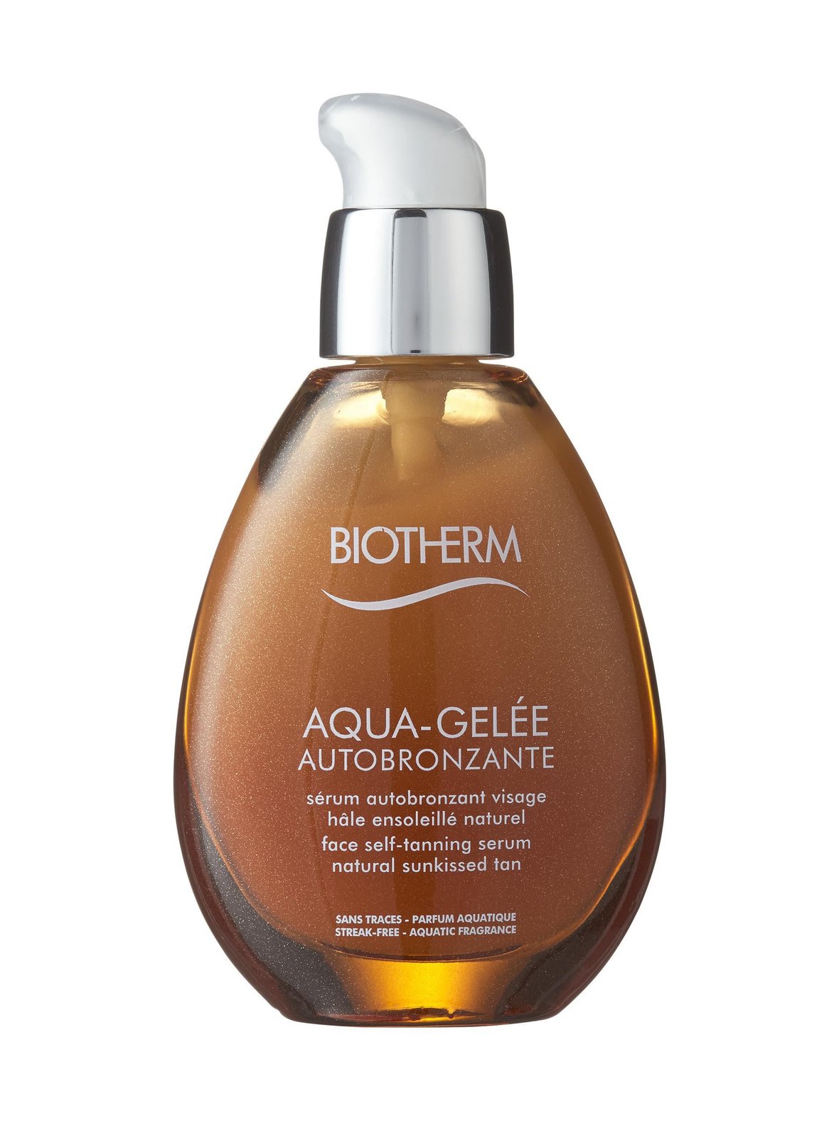 Biotherm Aqua-gelée autobronzante -itseruskettava ja kosteuttava seerumi kasvoille 50 ml