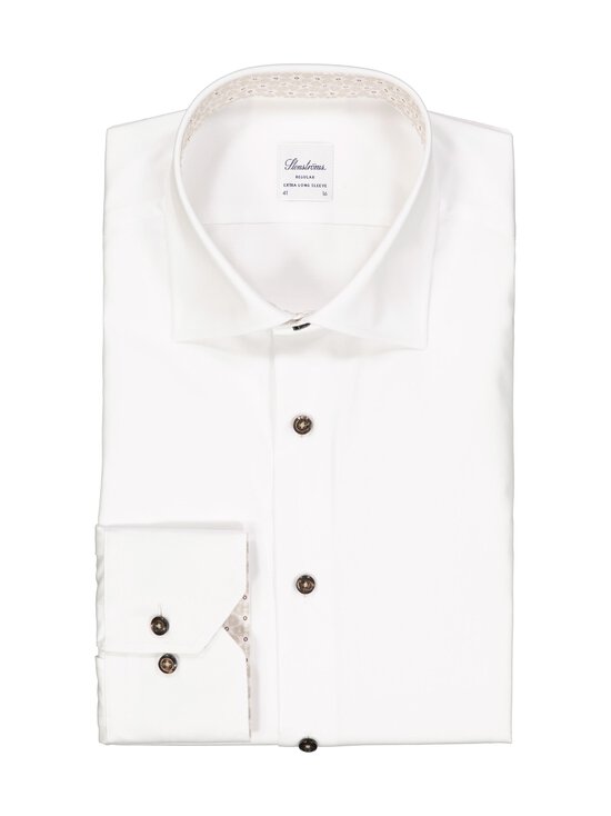 Stenströms - Regular Fit Contrast krekls ar apkakli un pagarinātām piedurknēm - 000 WHITE - photo 1 Stenströms - Regular Fit Contrast krekls ar apkakli un pagarinātām piedurknēm - 000 WHITE | Stockmann - photo 1
