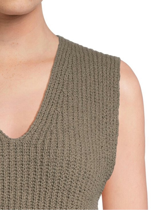 NOOM - Malla Boucle -neuleliivi - DK.KHAKI GREEN | Stockmann - photo 4