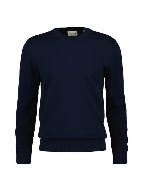 GANT - Puuvillane kudum Slim Fit Stretch Cotton C-Neck - 433 EVENING BLUE | Stockmann - photo 1