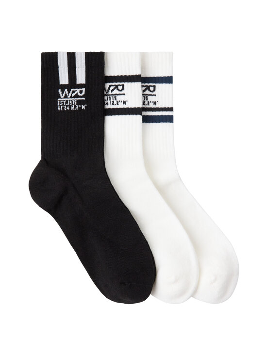 Lindex - Ribbed Shaft zeķes, 3 pāri - 80 BLACK | Stockmann - photo 2