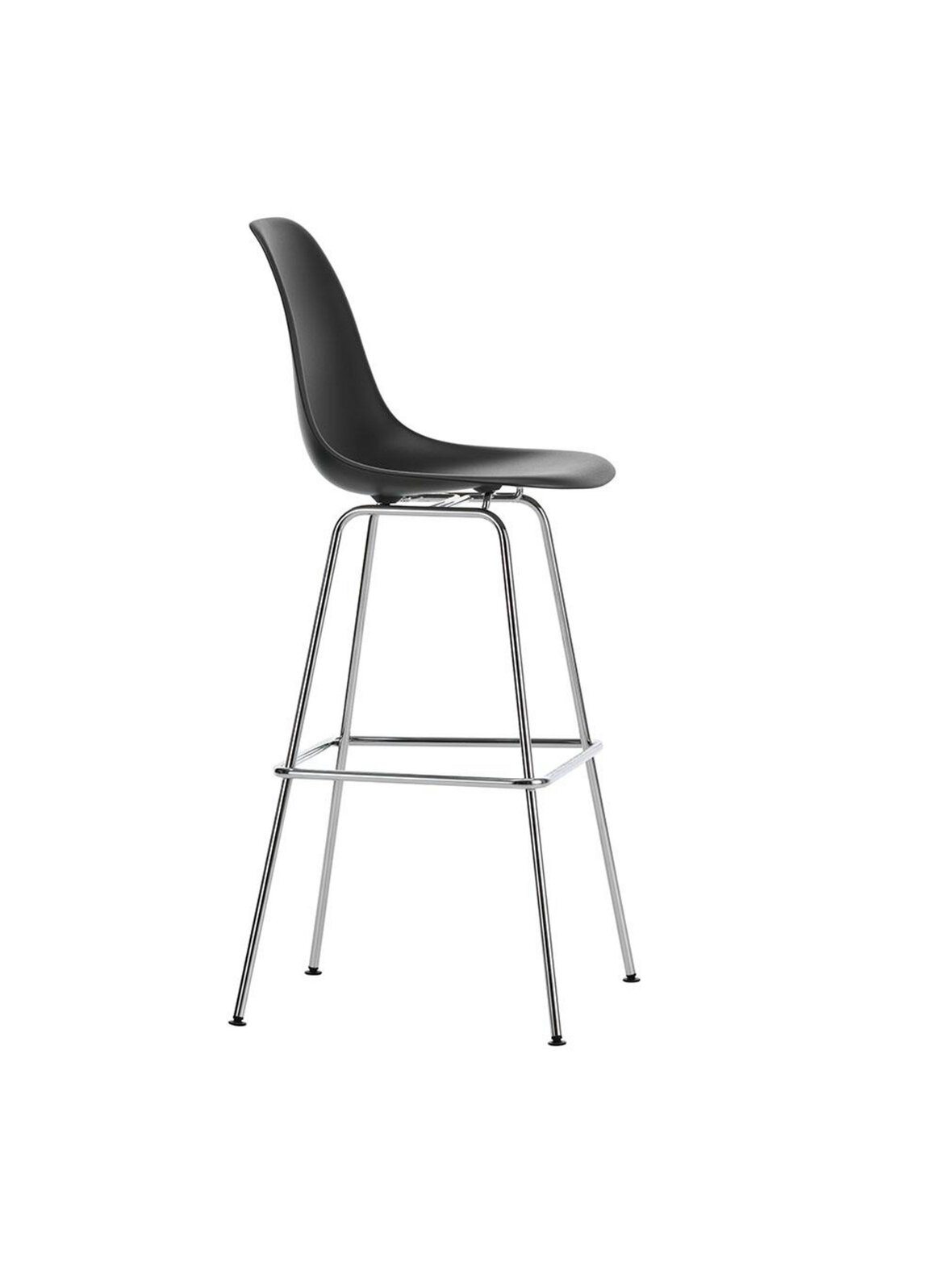 Eames re -baarituoli deep black/kromi high