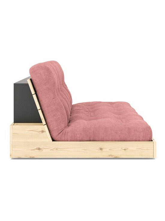 Karup - Base-futonsohva Corduroy-kangas sorbet pink/mänty L 196 cm - PINK | Stockmann - photo 3
