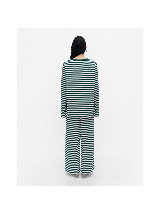 Marimekko - Tasaraita Unisex -trikoopaita - 061 DARK GREEN, OFF WHITE | Stockmann - photo 4