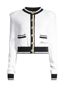 BALMAIN - Signature Buttoned -neuletakki - GAB BLANC/NOIR | Stockmann