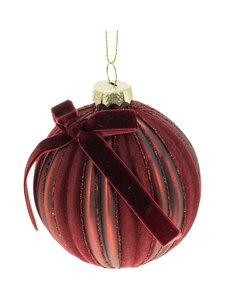 Weiste - Velvet Bow -lasipallo 8 cm - BURGUNDY | Stockmann