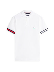 Tommy Hilfiger - Cuff Liquid Cotton Slim -pikeepaita - YBR WHITE | Stockmann
