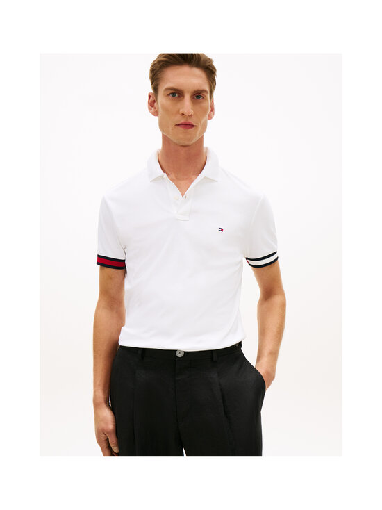 Tommy Hilfiger - Cuff Liquid Cotton Slim -pikeepaita - YBR WHITE | Stockmann - photo 5