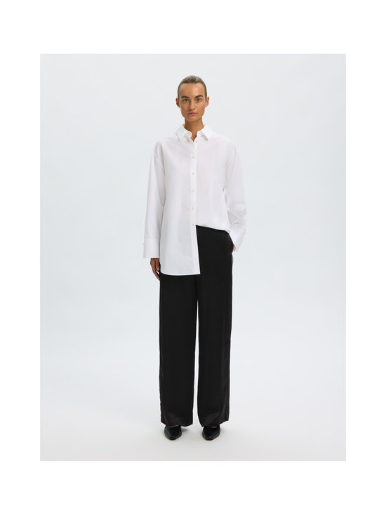 Selected - SlwVida Mid Waist Wide -housut - BLACK | Stockmann - photo 3