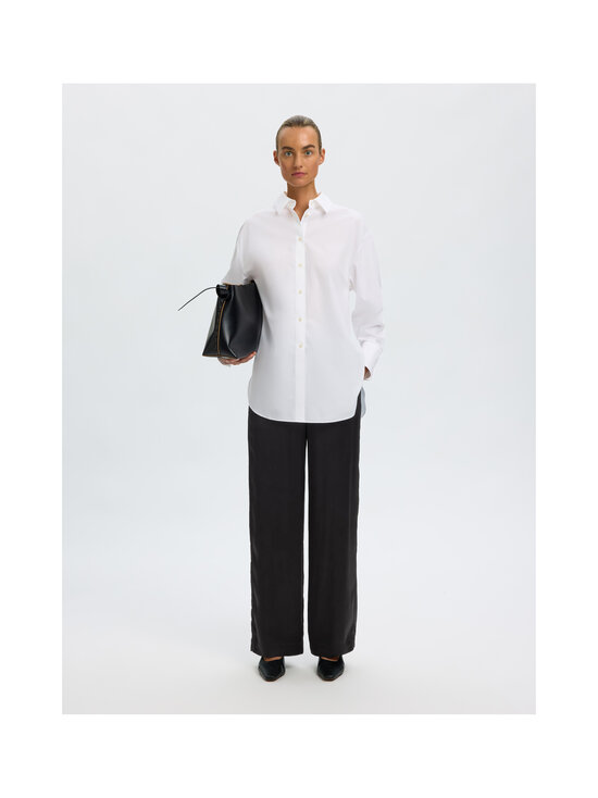 Selected - SlwVida Mid Waist Wide -housut - BLACK | Stockmann - photo 5