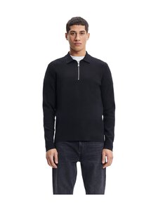 Samsoe Samsoe - Guna Half Zip -pikeepaita - CLR000021 BLACK | Stockmann