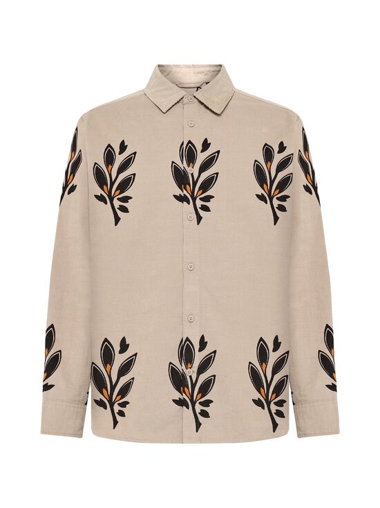 Knowledge Cotton Apparel - Corduroy Printed -samettipaita - 9930 BEIGE | Stockmann - photo 1