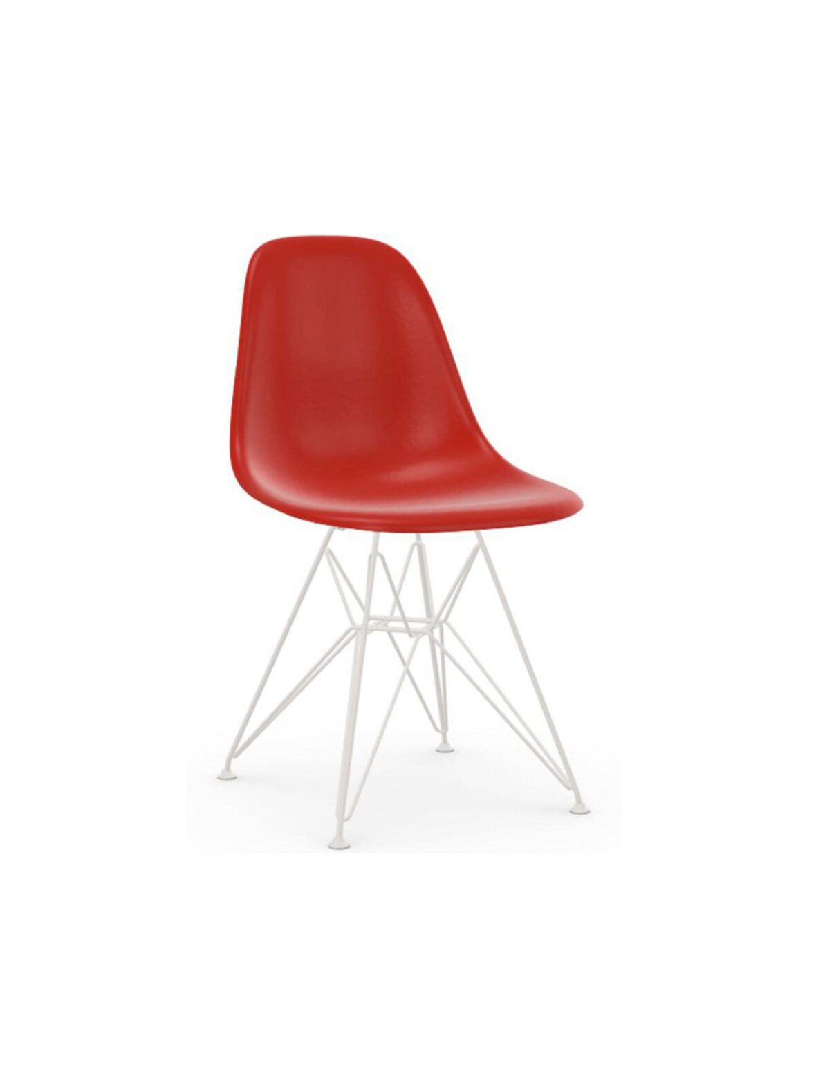 Eames dsr fiberglass -tuoli red/valkoinen