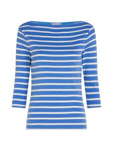 Tommy Hilfiger - New Cody Slim -trikoopaita - 0A4 FINE STP BLUE SPELL/ IVORY PETAL | Stockmann
